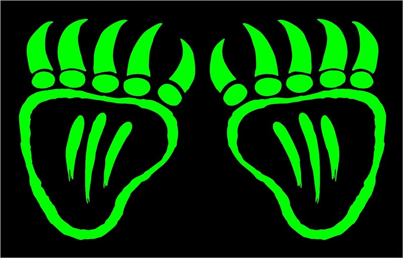 Bear Paws Decal Southwestern Tracks vinyl car window sticker mirrored image gallery
