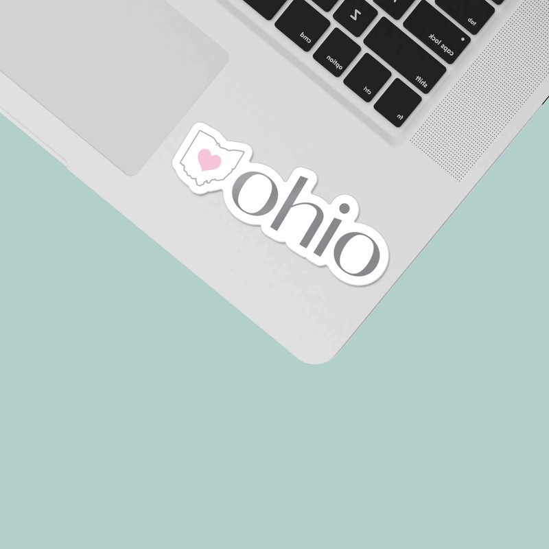 Ohio Heart Sticker - Cute State Map Midwest Decals for Laptop & Hydroflask gallery