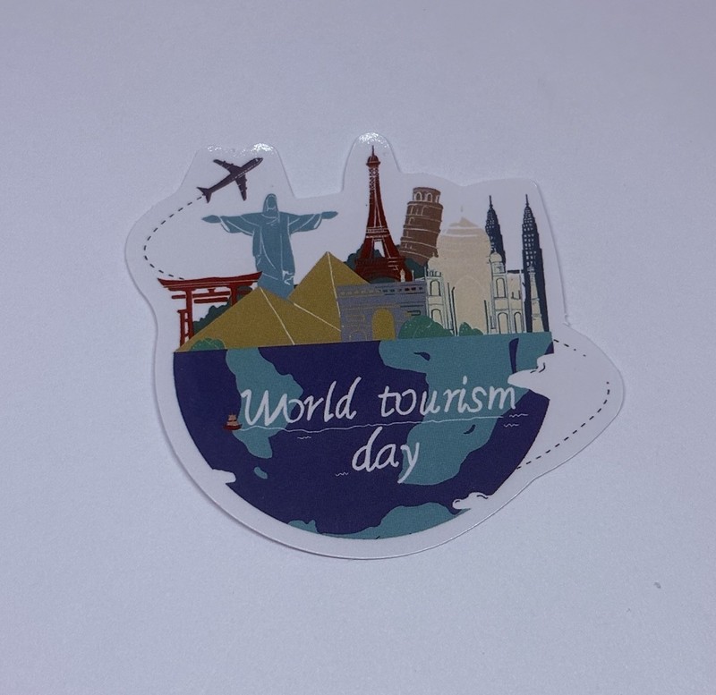 “World Tourism Day” Sticker Travel City Tour Art Decal Vinyl Souvenir Tc9