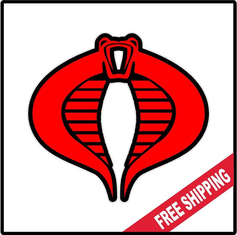 G.I. Joe Cobra logo Decal Sticker 80’s nostalgia cartoon