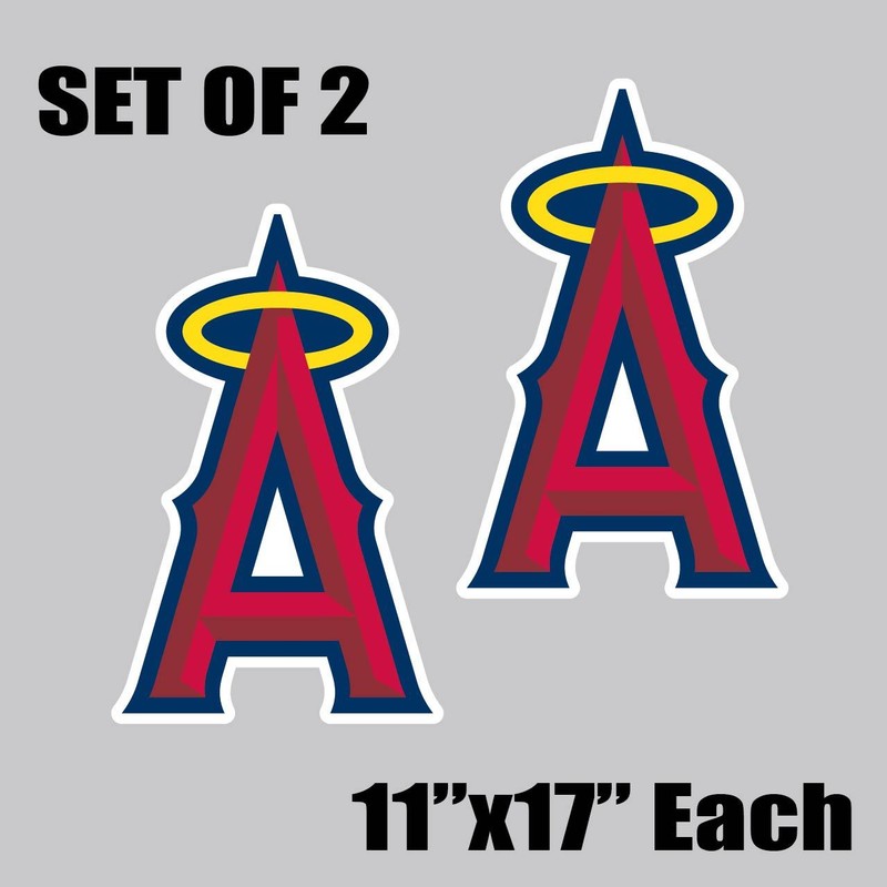 Anaheim Angels Vinyl Sticker Decal Cornhole Set of 2 (11″x17″)