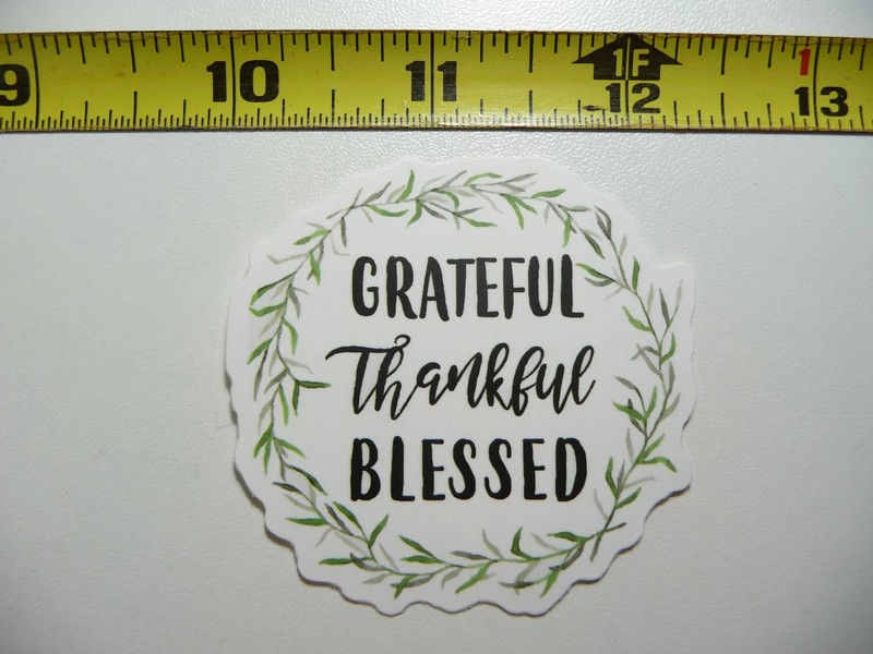 RELIGIOUS GRATEFUL THANKFUL BLESSED SMALL STICKER DECAL CHURCH FAITH CHRISTIAN