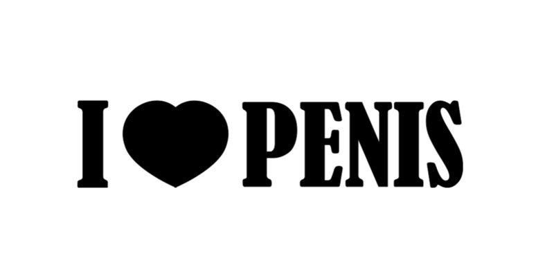 “I LOVE PENIS” GAY PRIDE PRANK FUNNY GAG GIFT VINYL DECAL CAR WINDOW STICKER