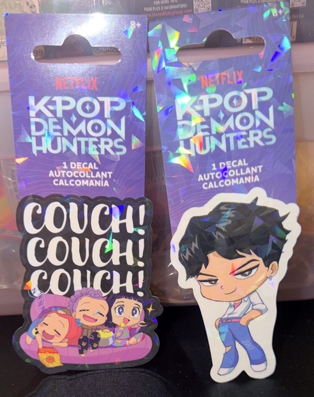 Kpop Demon Hunters decal Waterproof sticker water bottle laptop 2 Pack Bob