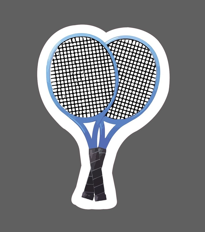 Tennis Racket Sticker Doubles Waterproof – Buy Any 4 For $1.75 Each Storewide!