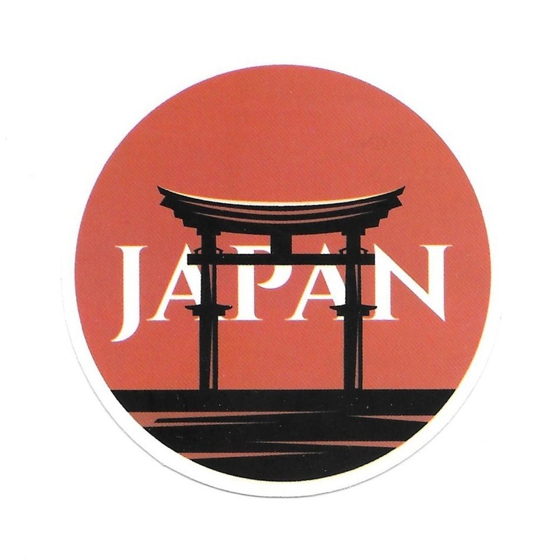 Japan Vinyl Sticker Torii Gate Shinto Shrine Rising Sun Travel Souvenir Decal