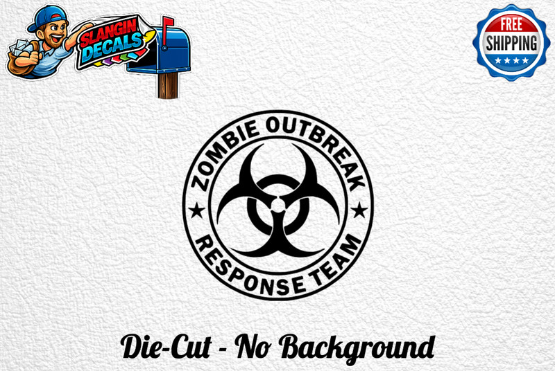 Zombie Outbreak Response Team Biohazard Vinyl Decal Sticker Car Window
