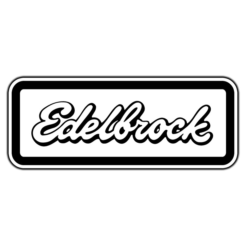 Edelbrock Black White Logo #2 Sticker Waterproof Vinyl Decal Die-Cut Car Garage
