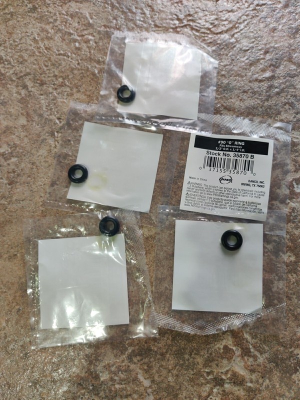 Danco 35870B Durable Rubber #90 Faucet O-Ring 1/2 x 1/4 x 1/8 in. (Pack of 5)