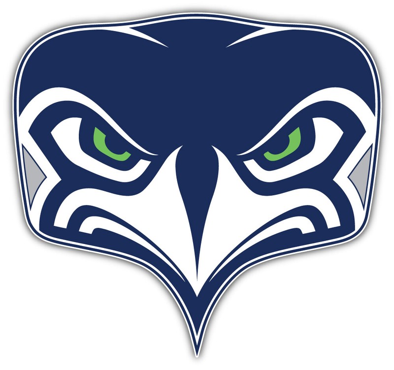 Seattle Seahawks Mascot Head NFL Sport Car Bumper Sticker Decal “SIZES”