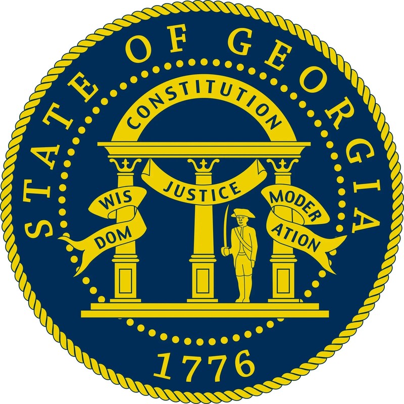 Georgia state seal sticker weatherproof bumper vinyl decal