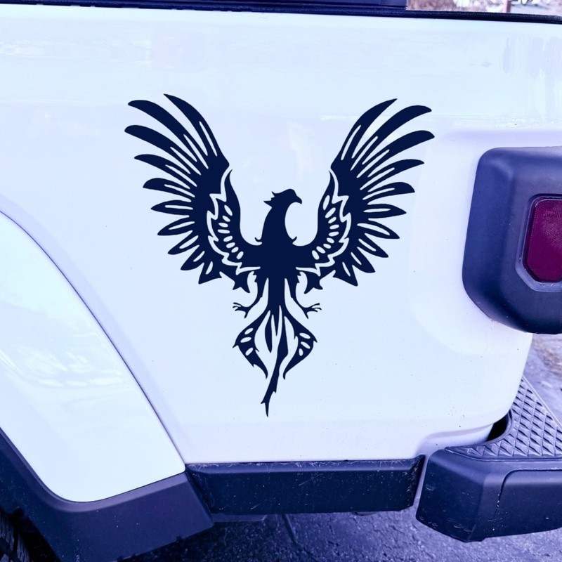 PHOENIX FANTASY BIRD Vinyl Decal for SUV Car Truck Bumper Wall Window laptop gallery