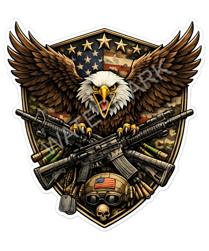 US Army Decal Sticker United States Military Veteran Logo Seal Flag 09