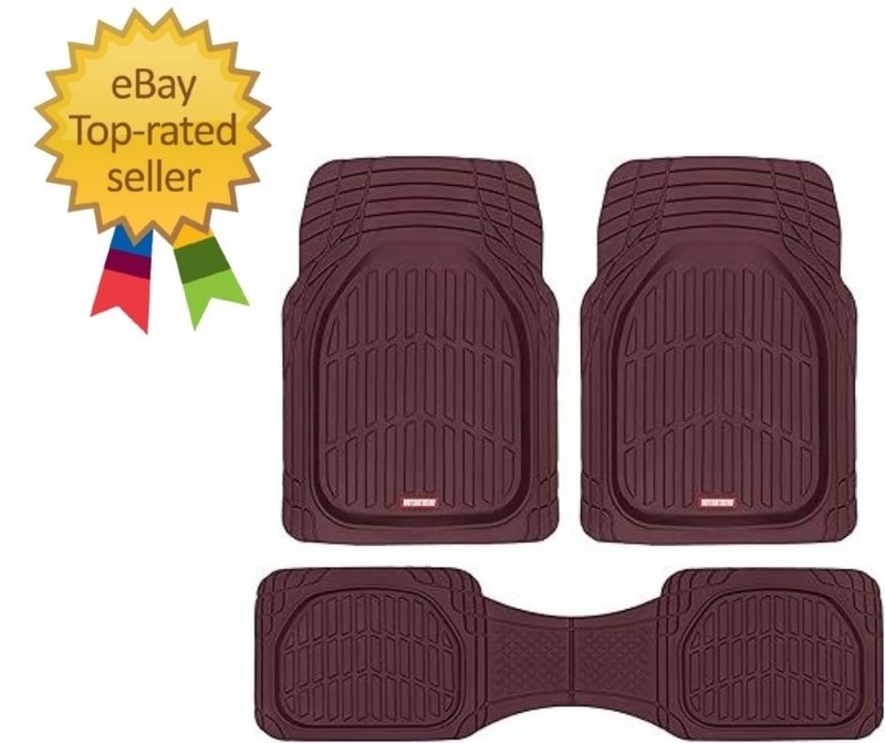 Universal Fit FlexTough Tortoise Rubber Floor Mats – Deep Dish Burgundy Style
