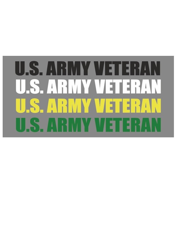 U.S. ARMY VETERAN Vinyl Window Strip Decal