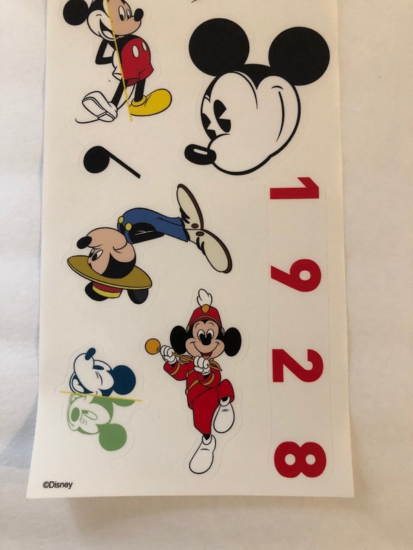 Mickey Mouse wall stickers 11 re-position-able decals room decor 6" X 17" sheet gallery