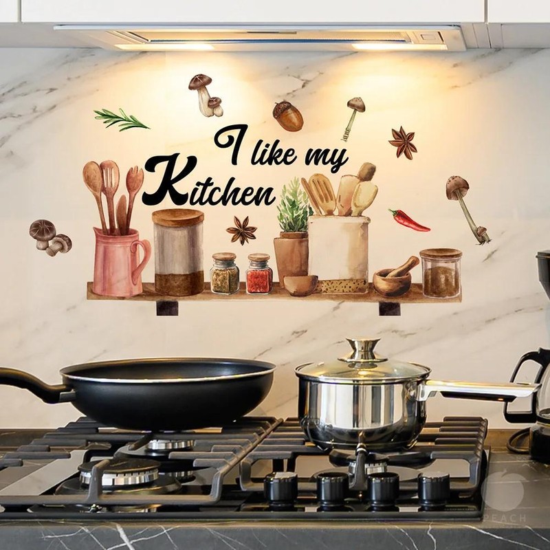 Waterproof Removable Wall Stickers – Hand-painted Pvc Decals for Stylish Kitchen gallery