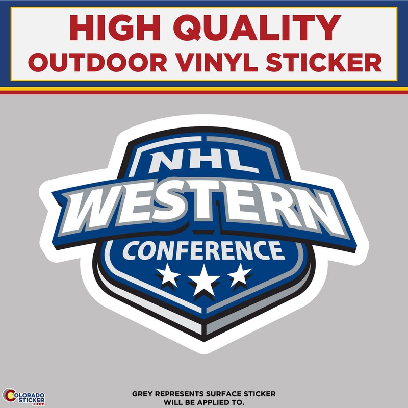 NHL Western Conference, High Quality Vinyl Stickers