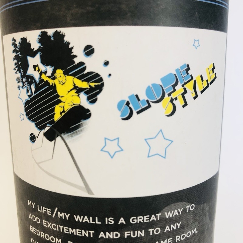 DCWV Decal Wall Art Slope Style Boy Peel & Stick Wall Art, Yellow/Black/Blue gallery