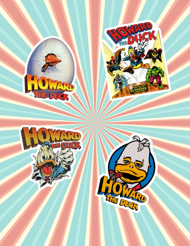 Howard The Duck 80’s 4pc Sticker Pack