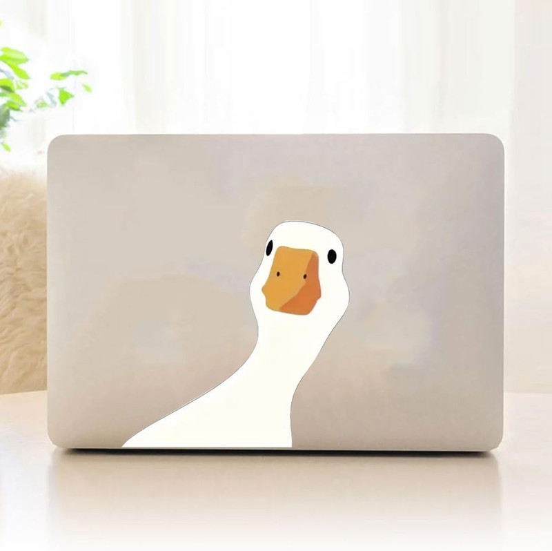 2 Pcs Cartoon Goose Self-Adhesive Sticker, Animal Theme Rear Vehicle Decoration gallery