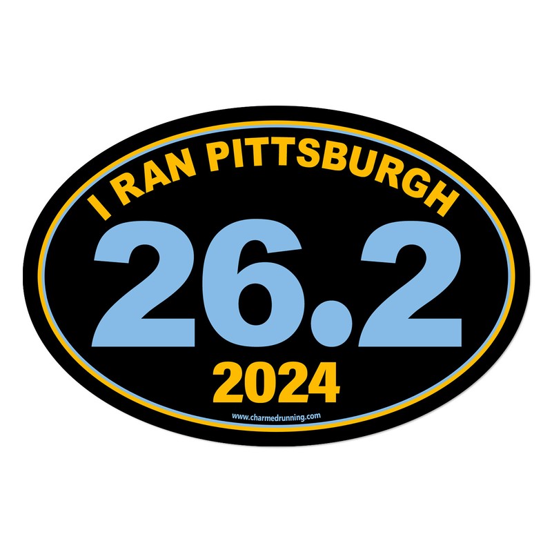 I Ran Pittsburgh Marathon 26.2 CUSTOM YEAR Removable Sticker Decal or Car Magnet gallery