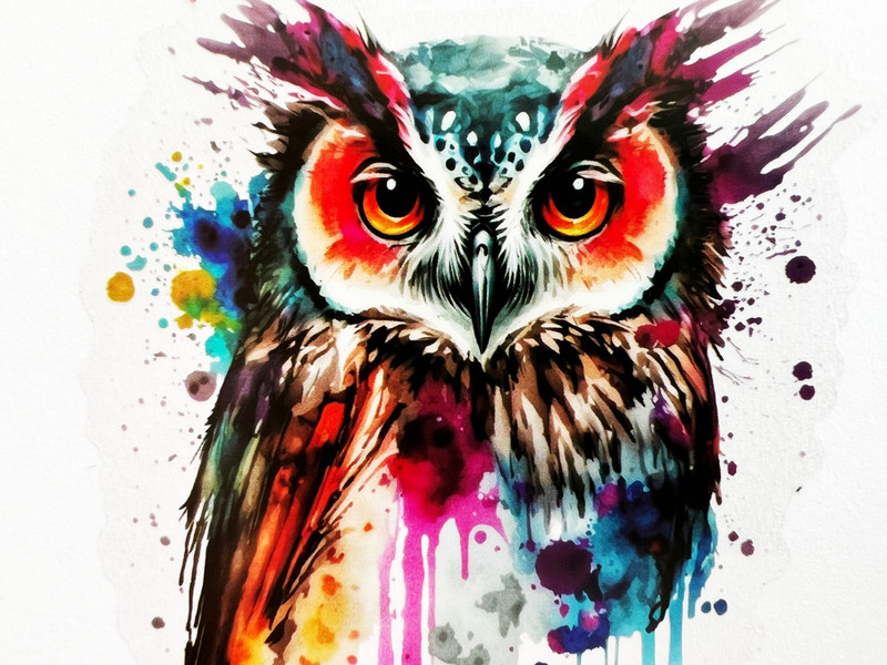 2x Snow Barn Owl 3in Transparent Stickers Nature Hiking Camping Phone Laptop