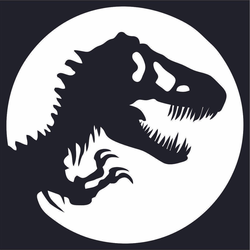 Jurassic World Decal / Sticker – Choose Color & Size – Dinosaur Park-