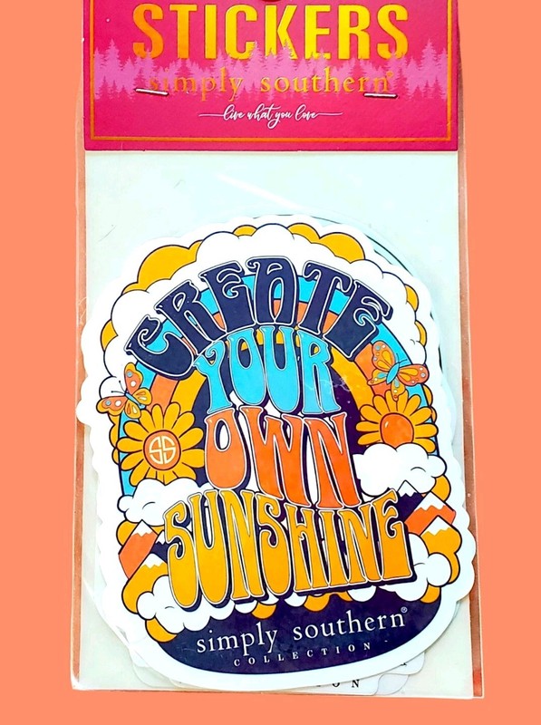 Simply Southern Stickers 3 Pack Large Good Vibes Sunshine Peace Encourage Happy