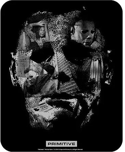 PRIMITIVE SCENES STICKER BLACK