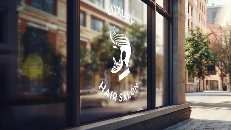 VΛ Custom Beauty Studio Window Decal Logo Sticker Business Sign Peel & Stick gallery