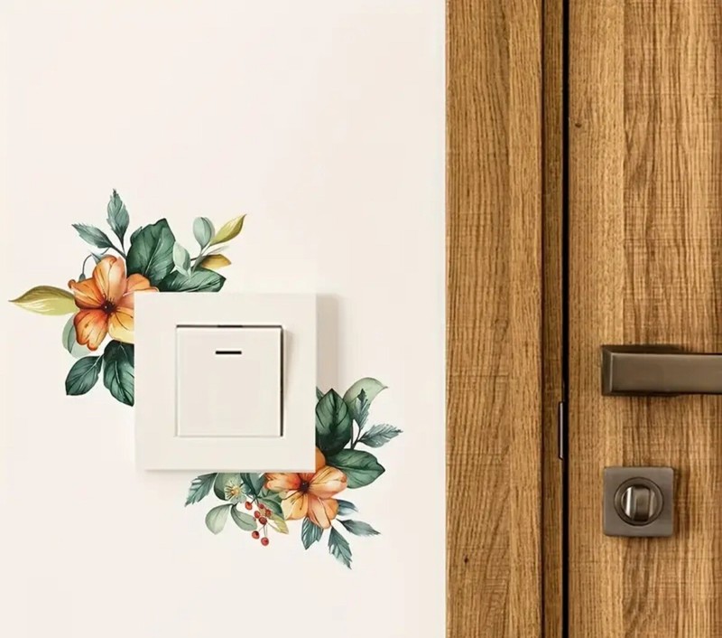 Flower Light Switch Decal/ Perfect For Any Room gallery