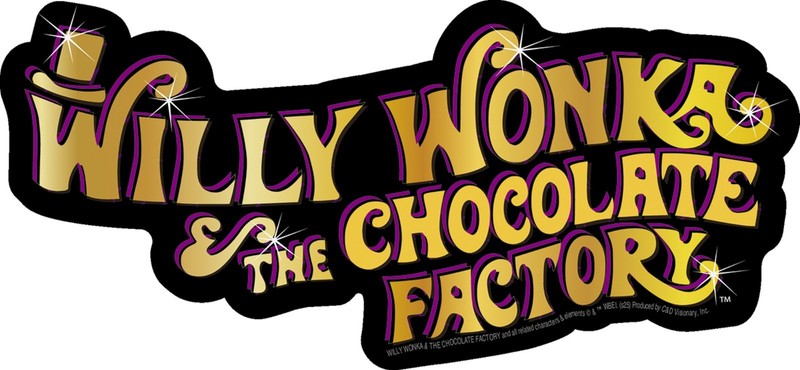 Sticker – Willy Wonka Chocolate Factory Classic 1970s Movie Shiny Logo