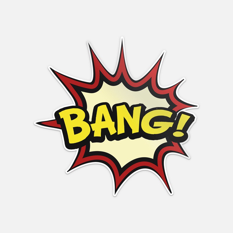 Bang Speech Bubble Comic Book Vinyl Sticker Decal