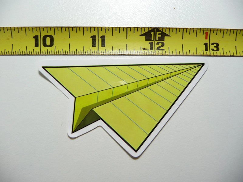 MATH PAPER AIRPLANE SMALL STICKER DECAL TEACHER STUDENT SCHOOL COLLEGE