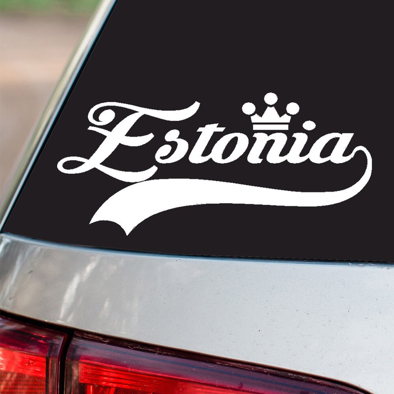 Estonia Sticker Country Pride all sizes chrome and regular vinyl colors