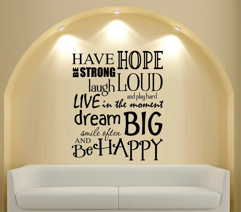 Have Hope, Be Strong, Laugh Loud… Vinyl Decal Home Décor 20″ x 25″