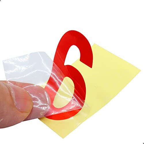 5 Sets Mailbox Numbers Sticker 0-9 Decal Die Cut Classic Style Vinyl 2 inch Red gallery