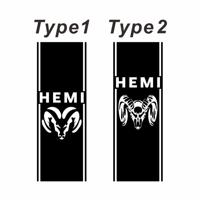 Aftermarket Dodge RAM Creative Stripe Graphic Decal Kit (2 Pcs) – Rear Body Viny