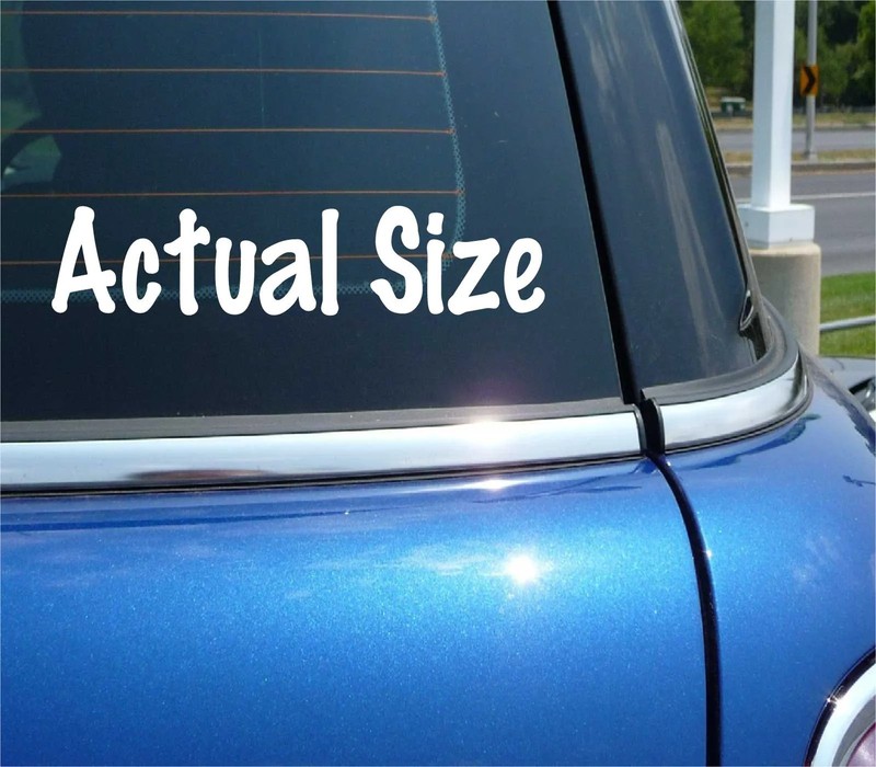 ACTUAL SIZE FUNNY DECAL STICKER BUMPER ART CAR WALL