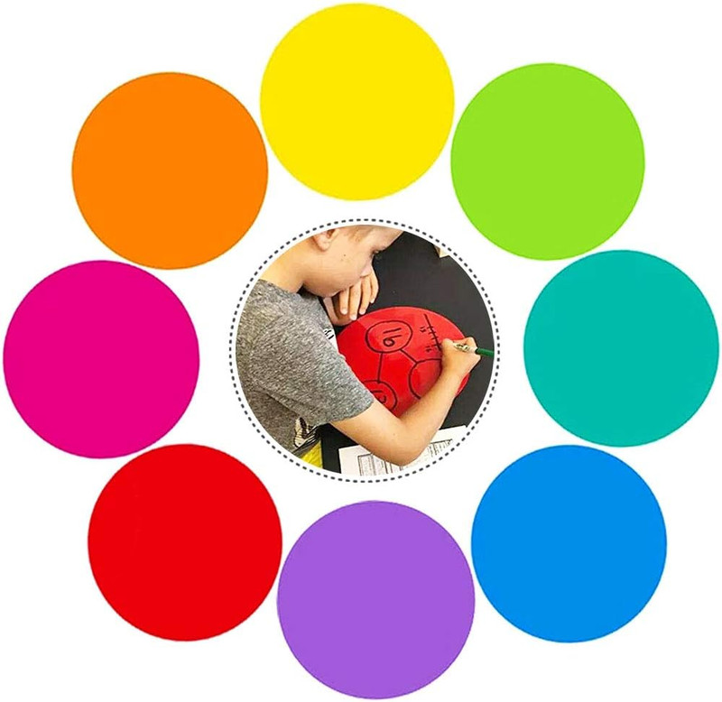 Dry Erase Dots Circles,11 Inch Removable Vinyl Dot Wall Decal,Colorful Circles W gallery