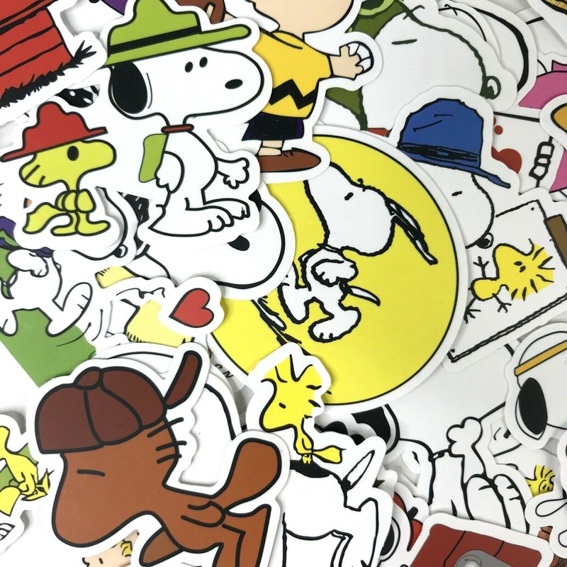 Random 50 Piece Snoopy Phone Laptop Water Bottle Decal Sticker Pack gallery