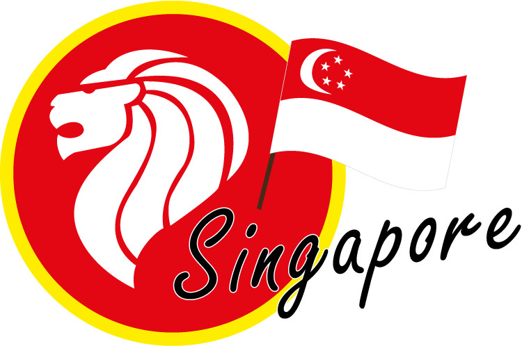 Singapore Asia Travel Flag Car Bumper Sticker Decal
