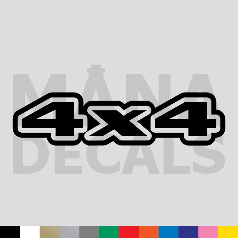 4×4 Vinyl Die Cut Decal Sticker – Off Road Four By Four Wheel Drive Truck 4WD