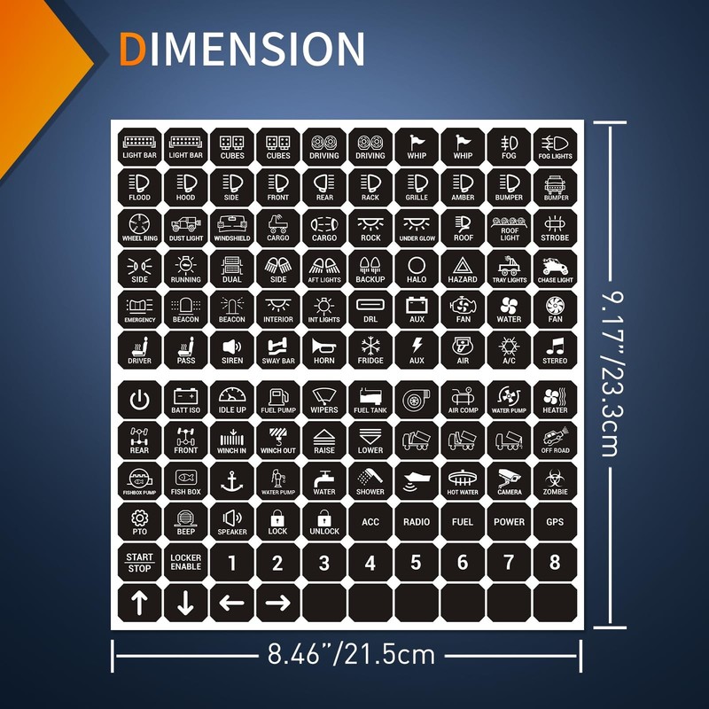 120PCS Switch Panel Stickers Multifunction Button Sticker for 6/8 Gang Label ... gallery