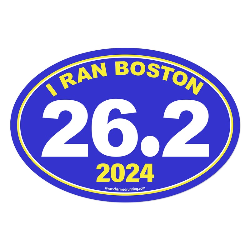 I Ran Boston Marathon 26.2 CUSTOM YEAR Removable Sticker Decal or Car Magnet gallery
