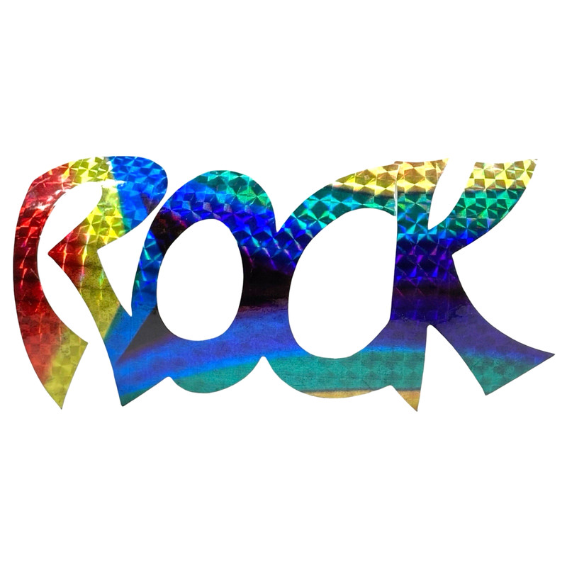Vintage ROCK Rainbow Prism Sticker Music Metal Holographic Psychedelic Decal