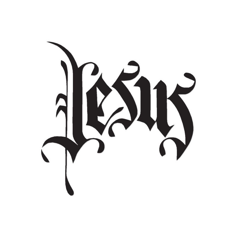 Jesus Font Christian – Vinyl Decal Sticker – Multiple Color & Sizes – ebn904