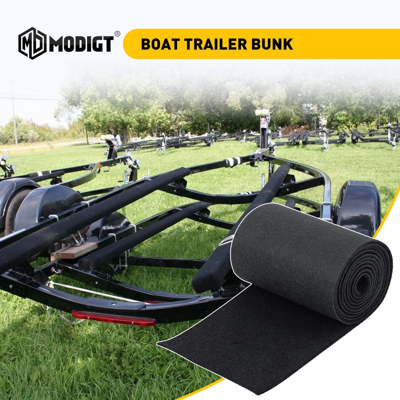 5mm Boat Trailer Bunk Carpet; Marine Grade - 12" x 13FT * BLACK * Brand New * gallery