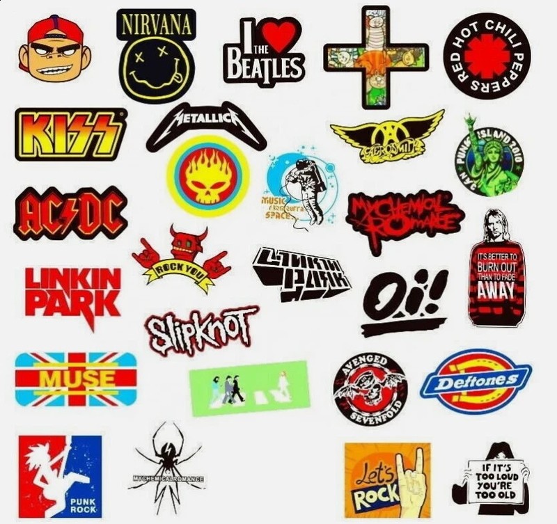 100PCS Rock Band Stickers Lot Punk Music Heavy Metal Bands Sticker Decal gallery